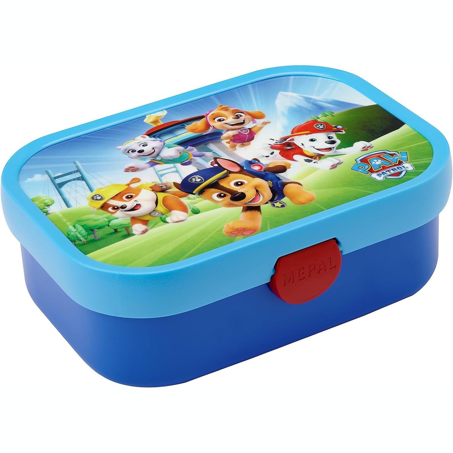 224501 - MEPAL Kuti Dreke për Fëmijë Campus, 750 ml, Pa BPA, e Mundshme për Lavatriçe, me Ndarje dhe Pirun, Qenushët Paw Patrol