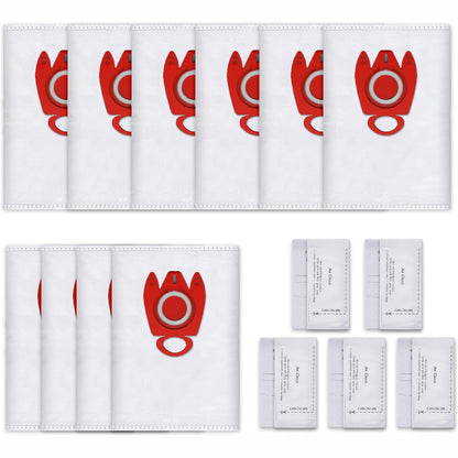 162919 - KEEPOW - Qese Fshese me Korrent për FJM 3D, Serie C1, C2, S2, S3, S4, S5, S6, S7, Pako 10 Qese Pluhuri + 5 Filtra Hepa, për Modelet Compact C1 dhe Complete C1