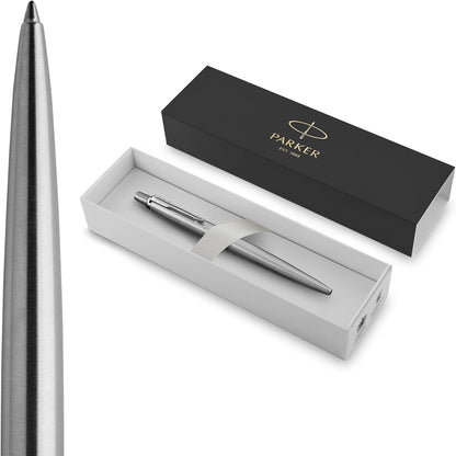 267213 - PARKER - Stilolaps Jotter | Çelik inox me prerje kromi | Majë e mesme | Bojë blu | Kuti dhuratash