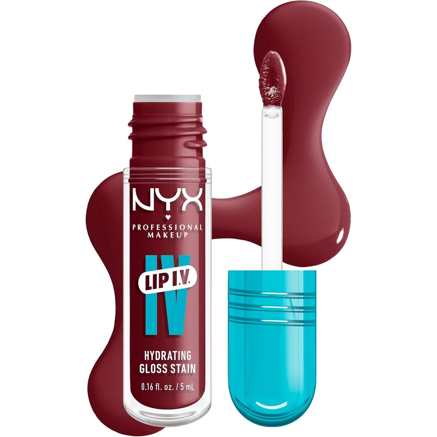 321781 - NYX Professional Makeup 2-në-1 Hydrating Gloss and Lip Stain, Hidratim 12-orësh, Ngjyra: 08 Drippin' In Rose