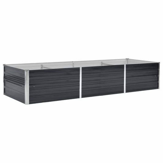 280545 - VidaXL Shtrat i Ngritur për Kopsht, Ngjyrë Antraciti 240x80x45 cm, Çelik i Galvanizuar