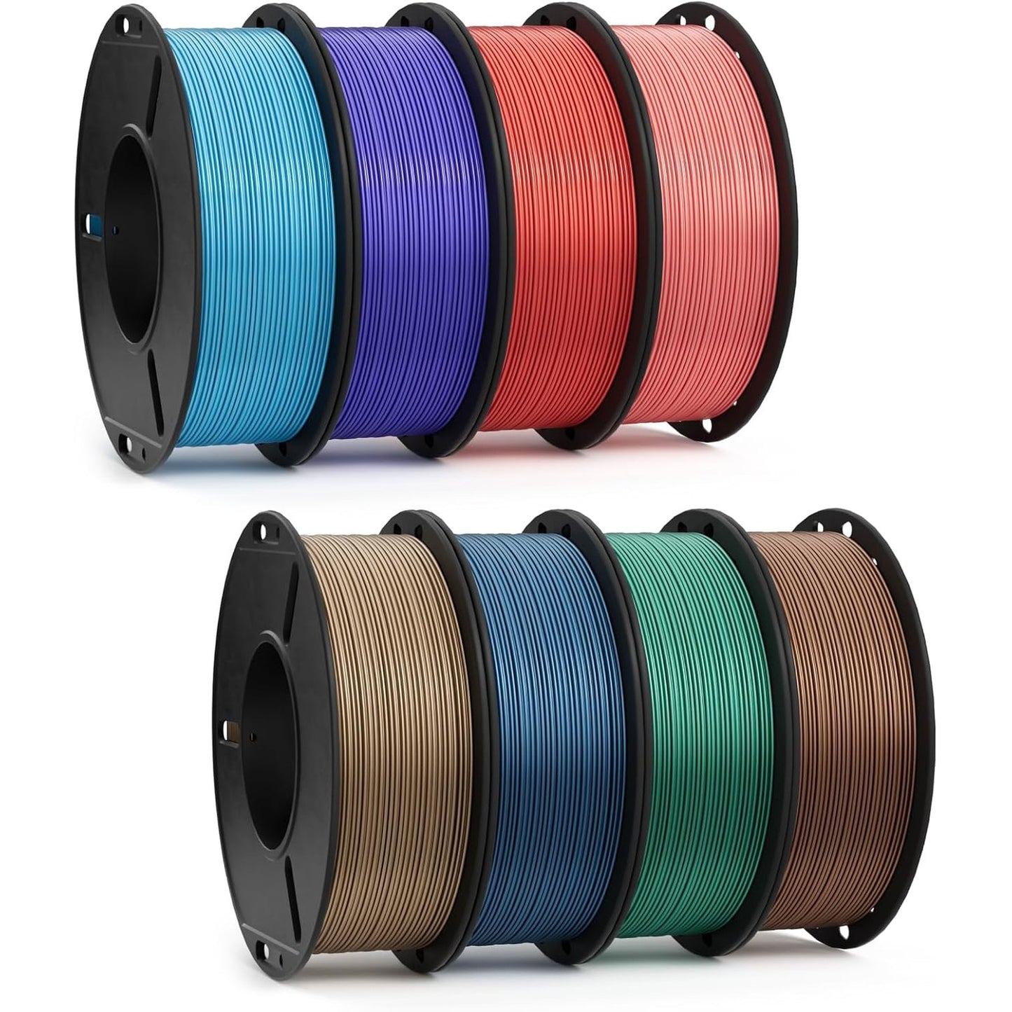 268343 - DEEPLEE Filament Fast PLA+ 3 kg, 1.75 mm, saktësi +/- 0.02 mm, 3 bobina për printerë 3D FDM, i zi, i bardhë dhe i kuq