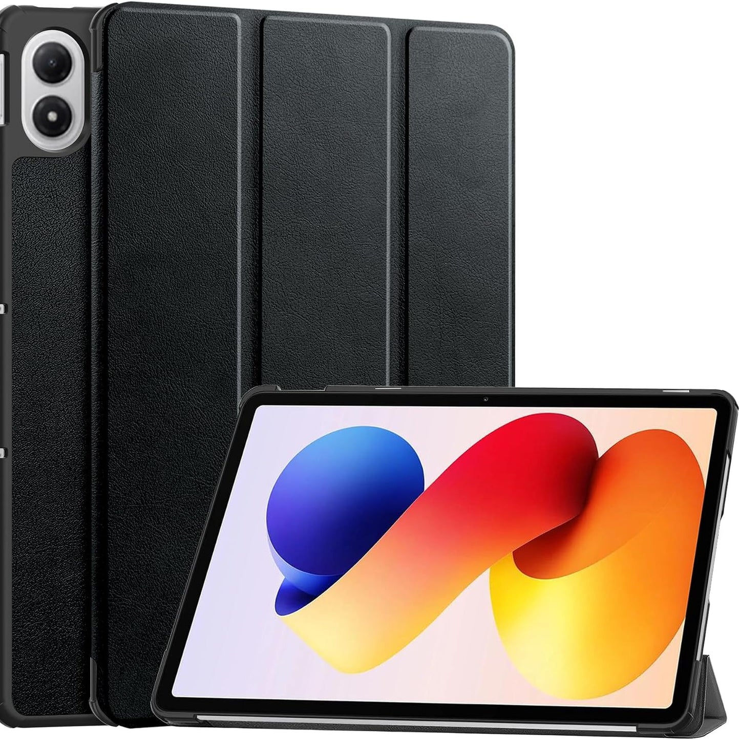 320643 - VAKAREY Mbrojtëse për Xiaomi Redmi Pad 2 Pro 12.1 inç, ultra e hollë për tabletin Smart Cover, e zezë