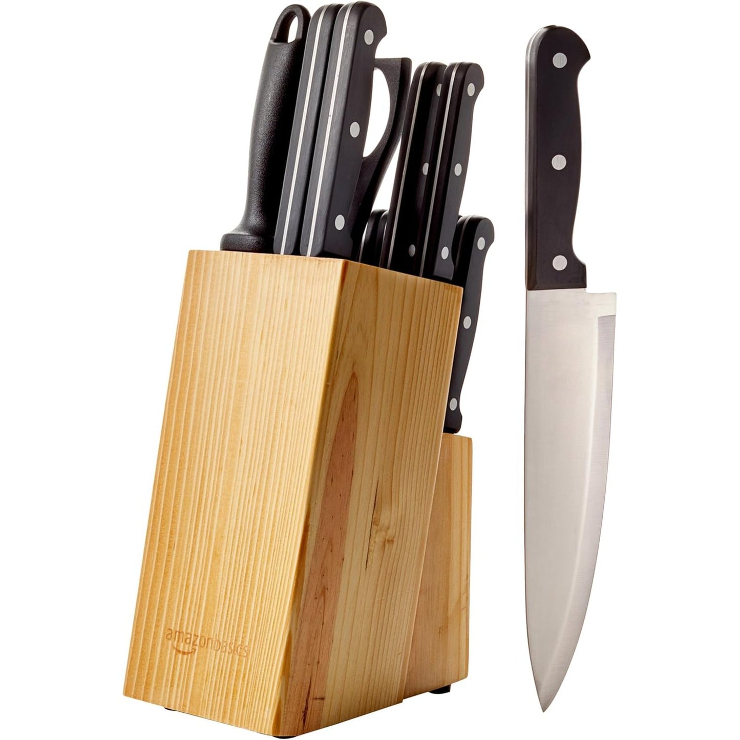 214065 - AMAZON BASICS Set thikash me 7 pjesë me bllok, i zi