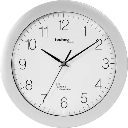 218870 - TECHNOLINE Orë muri me radio WT 8000, Ø 30cm, argjend