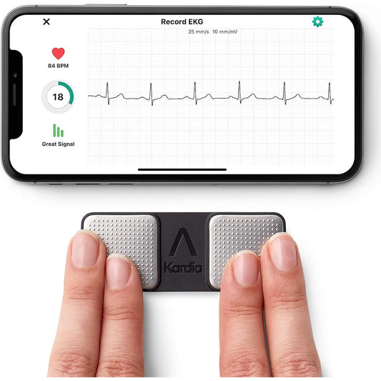 274882 - KARDIAMOBILE Monitor i rrahjeve të zemrës me 1 kanal EKG, regjistrim EKG në shtëpi, zbulon fibrilacionin atrial, rezultate të menjëhershme në 30 sekonda, i lehtë për t’u përdorur, funksionon me shumicën e telefonave inteligjentë