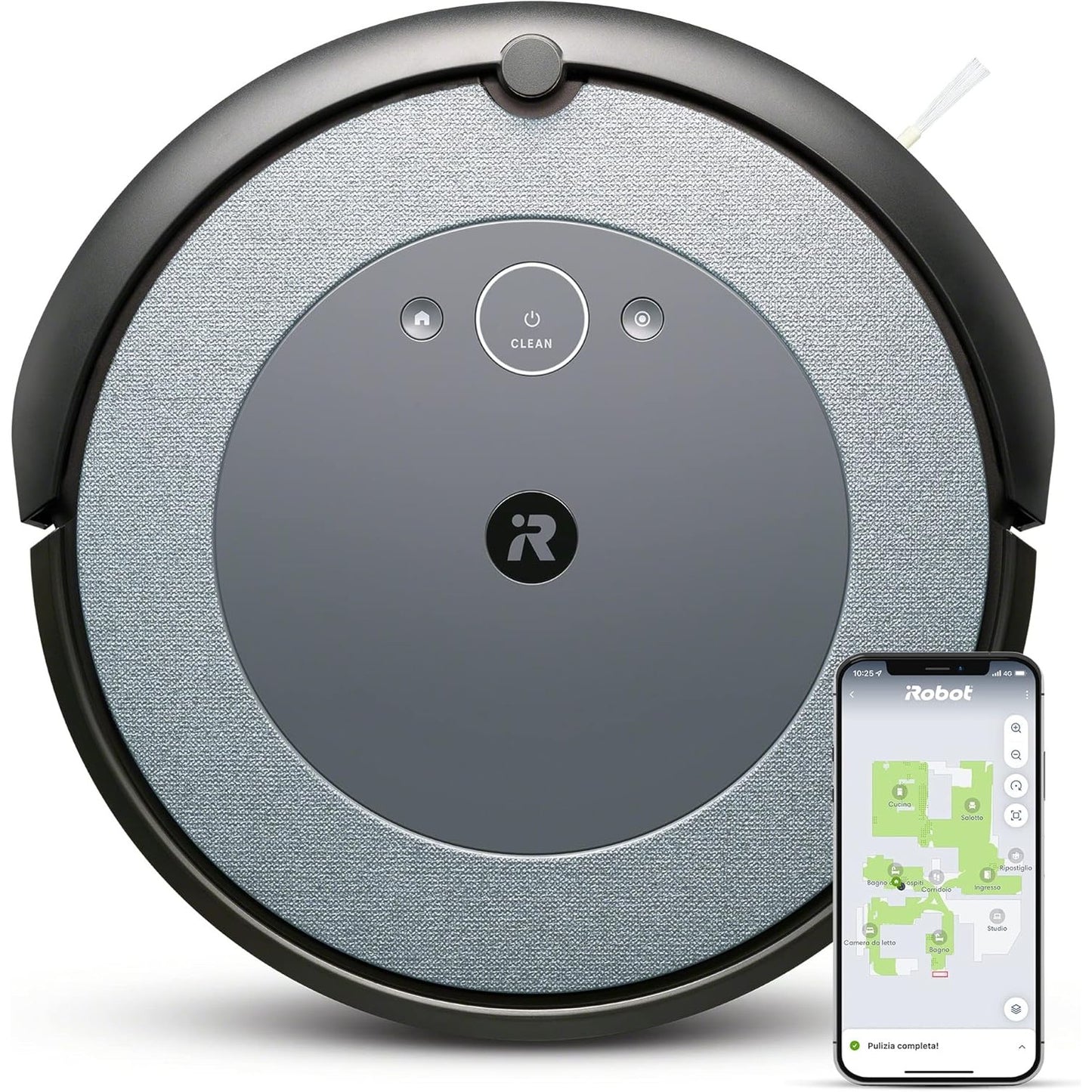 118026 - IROBOT Fshesë Robotike Roomba I3152 me Dy Furça Gome Shumësipërfaqëshe, Teknologji Shtypi, e Lidhur, Kompatibile me Asistentin Zanor, Gri/Blu
