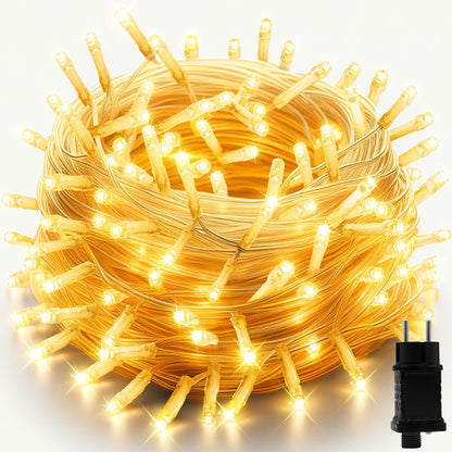 188125 - UPING Dritat e Krishtlindjeve për Jashtë dhe Brendshme, 300 LED, 30M, Dritat me Tel të Bardhë të Ngrohtë, Dekorime Krishtlindjesh për Shtëpi dhe Kopsht
