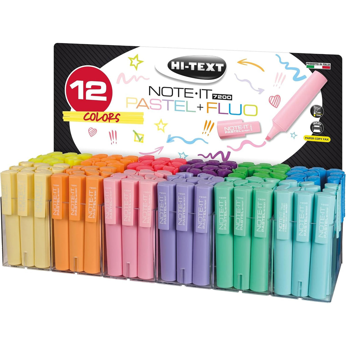 295596 - Ekran Hi-Text 7200 Note-it Pastel + Fluo P.SCALP. | 120 copë | Dimensionet: 10 x 10 cm