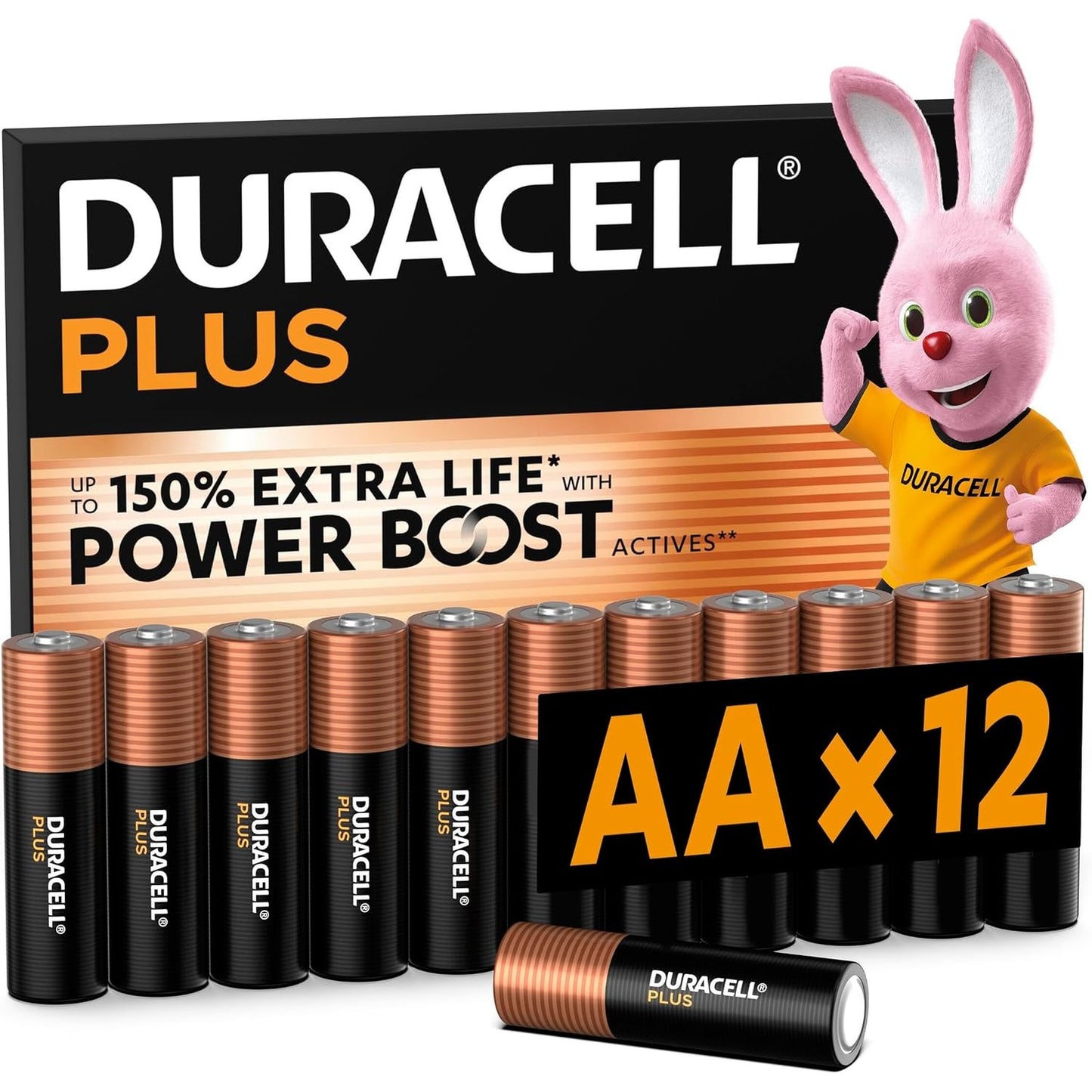 269069 - DURACELL Bateri Plus AA, 1.5 V, paketë me 12 bateri