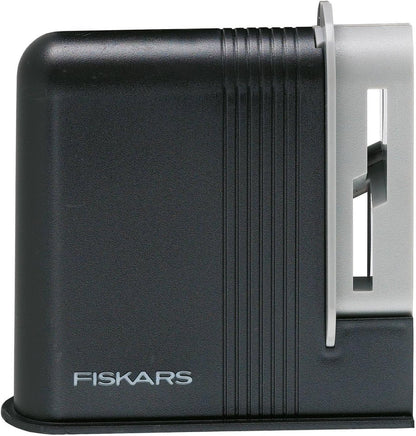 168565 - FISKARS Mprehëse Gërshërë për Dorën e Djathtë, Material: Gurë Qeramik me Standë Plastike, Ngjyra: E Zezë/Gri, Modeli me Kapëse, 1000812
