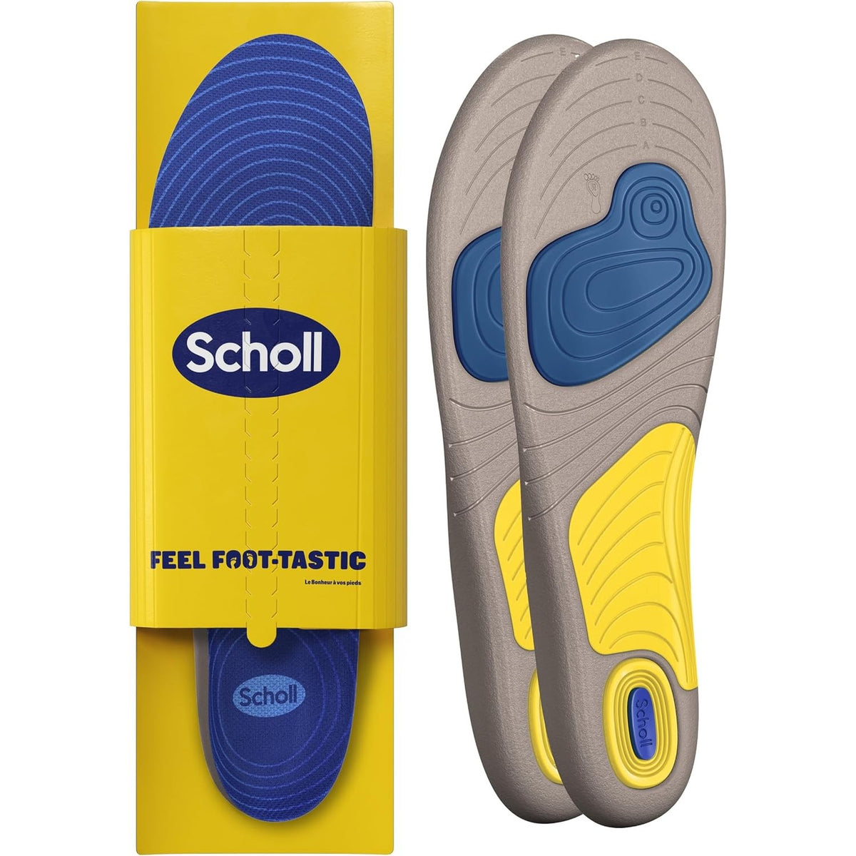 311404 - DR. SCHOLL'S Sholla vrapimi GelActiv për Burra, mbështetje për harkun e këmbëve, thithje goditjesh, madhësia 40-46.5, pako me 2 palë