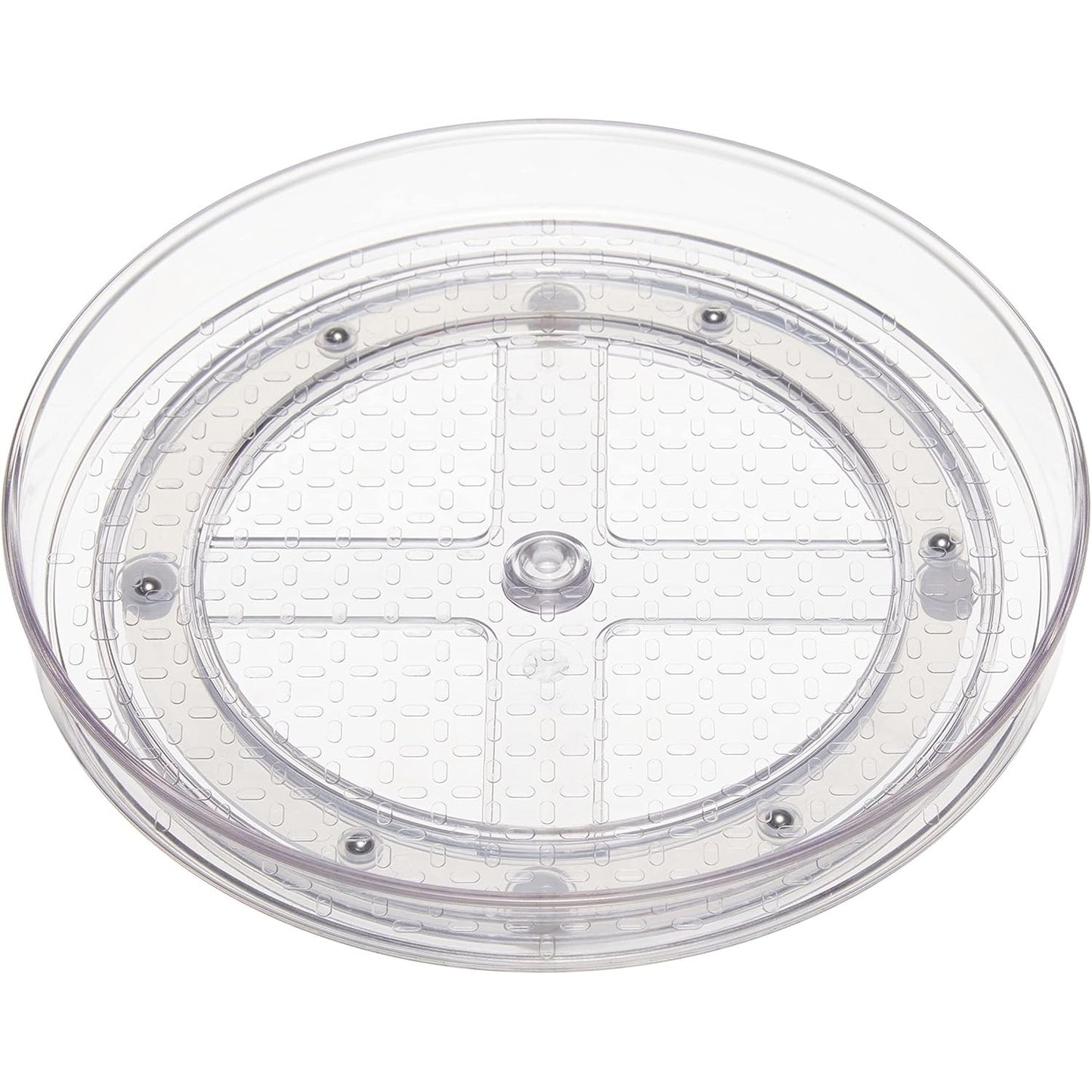 224301 - AMAZON BASICS Tabaka rrotulluese për ruajtje Lazy Susan, transparente, 22.9 cm, pako me 2 copë