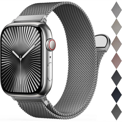 299864 - EPULY Rrip zëvendësues Milanese për Apple Watch 46mm 45mm 44mm 42mm 49mm 41mm 40mm 38mm, Rripa metalikë magnetikë prej çeliku inox