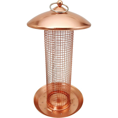 251948 - DEHNER Natura Premium Chloe Ushqyes për zogj të egër, stacion ushqimi për zogj të egër, stacion ushqimi i papërshkueshëm nga uji/i varur, Ø 16 cm, lartësi 30 cm, metal, bakër