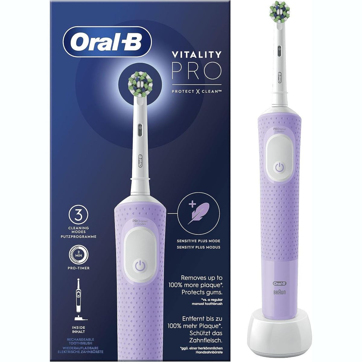 321419 - ORAL-B - Furçë dhëmbësh elektrike Vitality Pro, ngjyrë vjollcë