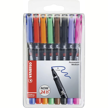 274443 - STABILO Folienstift OHPen universal i përhershëm i mesëm, Pako me 8 copë
