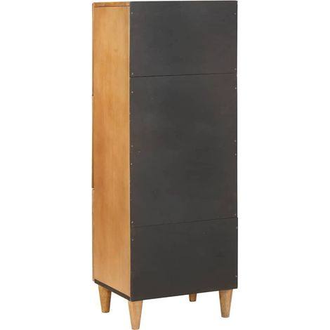 265487 -Dërrasë e lartë Vidaxl ngjyrë kafe e çelët 40 x 33.5 x 110 cm Dru mango i fortë 3 rafte për ruajtje efikase Vetëm për përdorim të brendshëm Montim i thjeshtë