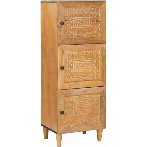 265487 -Dërrasë e lartë Vidaxl ngjyrë kafe e çelët 40 x 33.5 x 110 cm Dru mango i fortë 3 rafte për ruajtje efikase Vetëm për përdorim të brendshëm Montim i thjeshtë