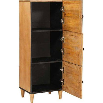 265487 -Dërrasë e lartë Vidaxl ngjyrë kafe e çelët 40 x 33.5 x 110 cm Dru mango i fortë 3 rafte për ruajtje efikase Vetëm për përdorim të brendshëm Montim i thjeshtë