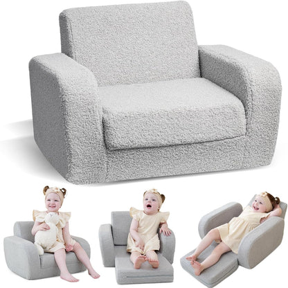 183334 - KIDBLOOM Divan 3-në-1 për Fëmijë, Karrige e Palosshme me Funksion Gjumi