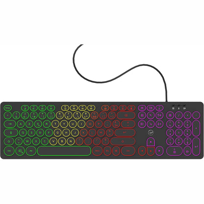 189295 - MOBILITY LAB ML306858 - Tastierë e Zezë me Ndriçim nga Prapa me Tel, e Pajtueshme me PC dhe Laptop
