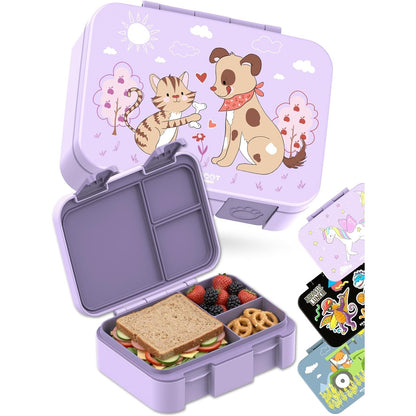 224290 - BEARFOOT Bento Box COMPACT | Kuti dreke për fëmijë pa BPA | Kuti dreke e papërshkueshme nga rrjedhjet, 650 ml