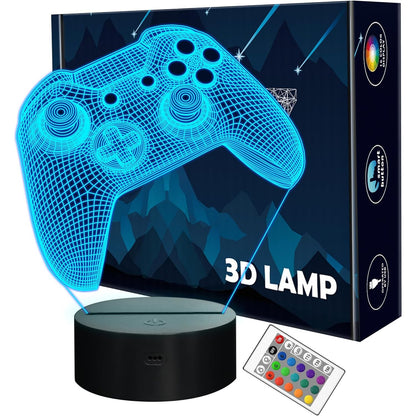 215370 - Dritë nate për Gamepad 3D, Llambë Iluzion për Konsolën e Lojërave Lightzz me Telekomandë + Prekje, 16 Modalitete Ndriçimi me Ngjyra