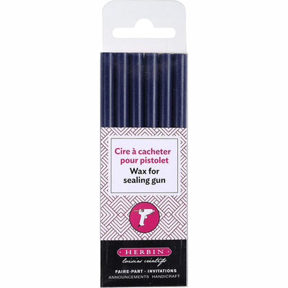 277156 - HERBIN 35819T Pako me 6 shkopinj dylli për pistoleta, Blu e errët, 15.40 x 4.50 x 1 cm