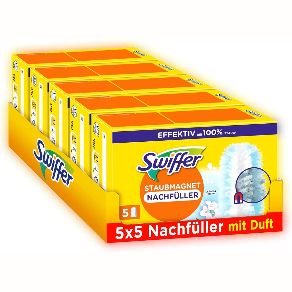 302330 - SWIFFER Pako Mbushëse për Fshesë me Vaj, 25 peceta (5x5) me aromë Febreze