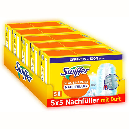 302330 - SWIFFER Pako Mbushëse për Fshesë me Vaj, 25 peceta (5x5) me aromë Febreze
