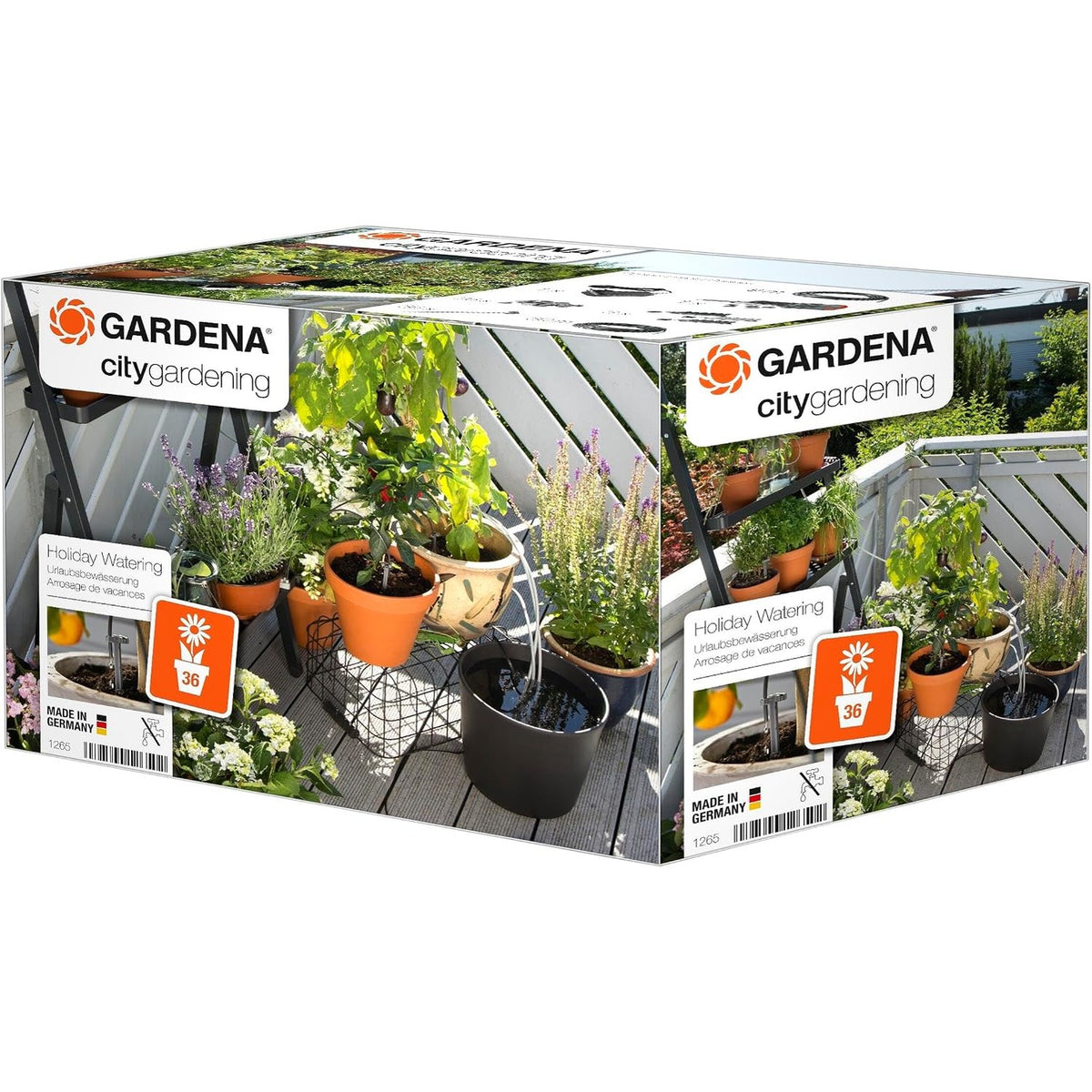 312614 - Gardena City Ujitje për pushime: Set ujitjeje bimësh për përdorim të brendshëm dhe të jashtëm, ujitje deri në 36 bimë (1265-20)