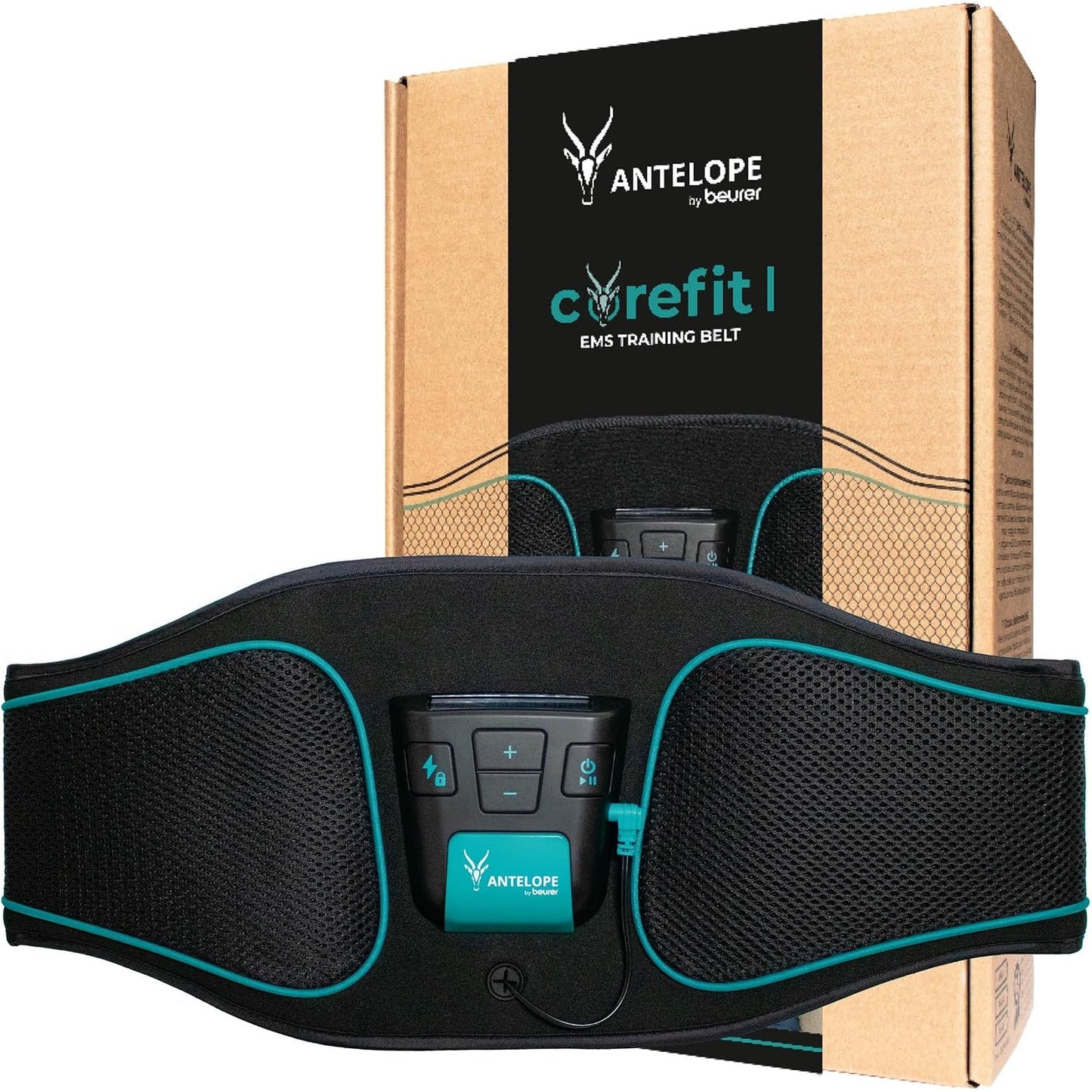 275004 - BEURER Rrip stërvitjeje Antelope Corefit I EMS, stimulim i muskujve të barkut, 9 programe stërvitjeje, 4 elektroda