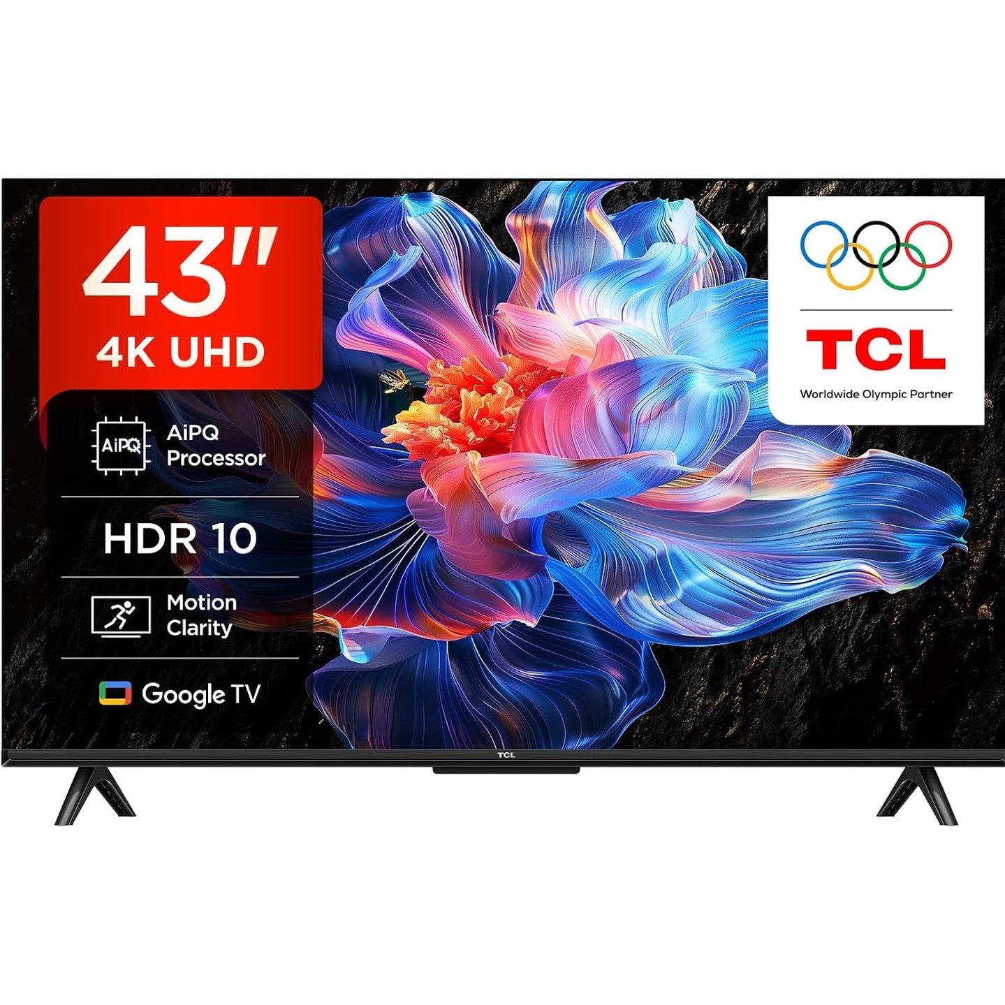 272572 - TCL Televizor Smart LED 43V6C 43" 4K UHD, 4K HDR, Google TV, dizajn pa kornizë, Dolby Audio, Motion Clarity, i pajtueshëm me Google Assistant dhe Alexa