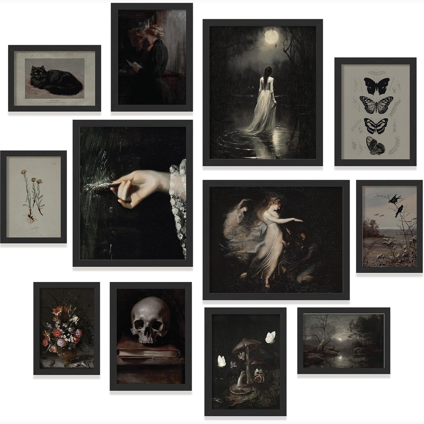 246580 - 97 Decor Dark Academia Decor - Victorian Gothic Wall Art Prints, Dark Moody Aesthetic Pictures, Creepy Goth Posters Vintage Gothic Painting for Home Bedroom Decorations (8x10 Unframed)