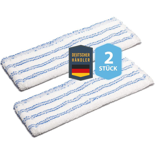 163045 - MOPPI GERMANY Mbulesa Zëvendësuese për Mop, Set i Dyfishtë, 40cm, Mikrofibër, Përdorim për Dysheme dhe Laminat
