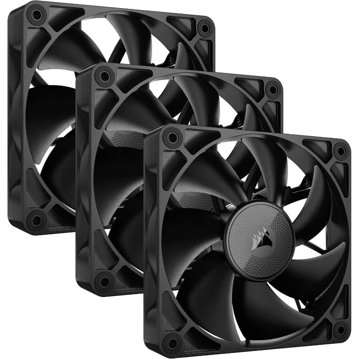299361 - CORSAIR Ventilator iCUE LINK RX120 120 mm PWM me Qendër Sistemi iCUE LINK - Kushineta Magnetike me Kupolë - Pako me Tre - E Zezë