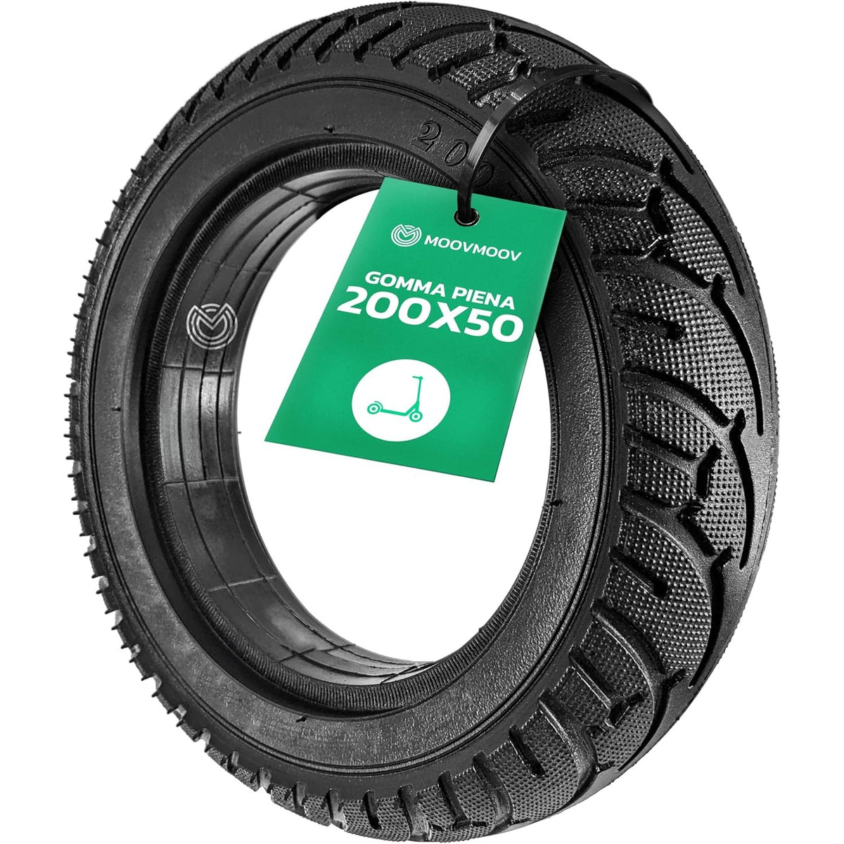 314725 - MOOVMOOV Gomë gome e fortë 200x50 e përputhshme me rrotën e përparme E-twow - rrotën e pasme Speedway Mini 4 Pro, Gomë kundër shpimit Invincible 200x50