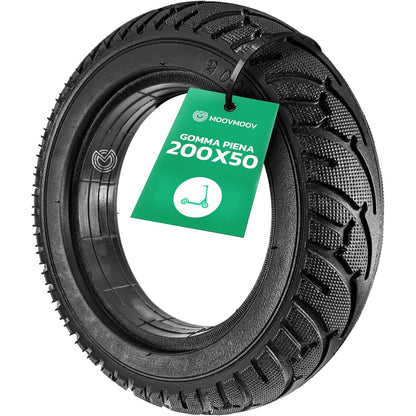 314725 - MOOVMOOV Gomë gome e fortë 200x50 e përputhshme me rrotën e përparme E-twow - rrotën e pasme Speedway Mini 4 Pro, Gomë kundër shpimit Invincible 200x50