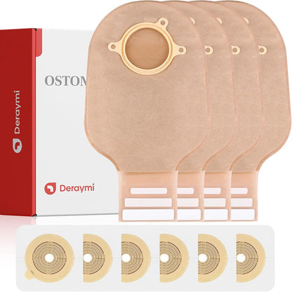 321089 - 30 qese kolostomie, 2 qese kullimi, qese ostemie me dy pjesë për kujdesin e ileostomisë dhe stomës, e rregullueshme nga 15 në 60 mm