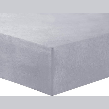 188445 - VISION - Çarçaf Fiksuar Flanelë, Gri, 90x200cm, Mbulesë 30cm, për Krevat Tek, Material 100% Pambuk, Buthë dhe Ngrohtë, Oekotex