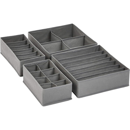 215129 - AMAZON BASICS Organizues për komodinë për të brendshme, pako me 4 copë, gri