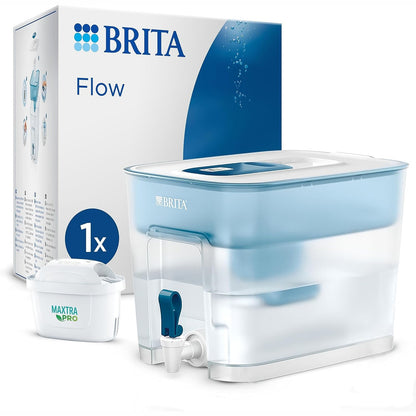 217399 - BRITA Flow XXL Rezervuari i Filtrit të Ujit 8.2L, përfshirë 1x fishek MAXTRA PRO Pure Performance, shpërndarës i përshtatshëm për frigorifer për familjet dhe zyrat