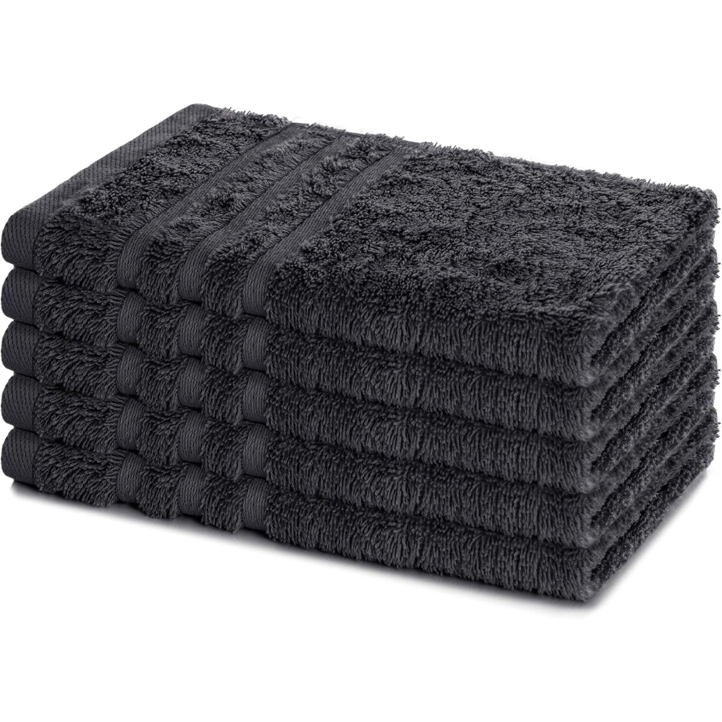 224873 - LAVEA® SET ME 10 PESHQIRË PËR MYSAFIRË, 30x50 CM, 100% PAMBUK, ANTRACIT