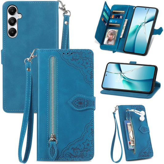 276943 - FERTUO Mbrojtëse për Samsung Galaxy A17 5G / 4G / A16 / A26, Mbrojtëse prej lëkure PU me mbulesë dhe mbajtëse kartash, Mbyllje magnetike, Ngjyrë Blu