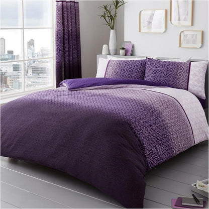 188140 - GAVENO CAVAILIA Set Luksoz Krevati URBAN OMBRE me Mbulesë Jastëku dhe Jorgani, Materiali Poliester-Pambuk, Ngjyra Vjollcë, Madhësia Dopjo, Modeli 11149453