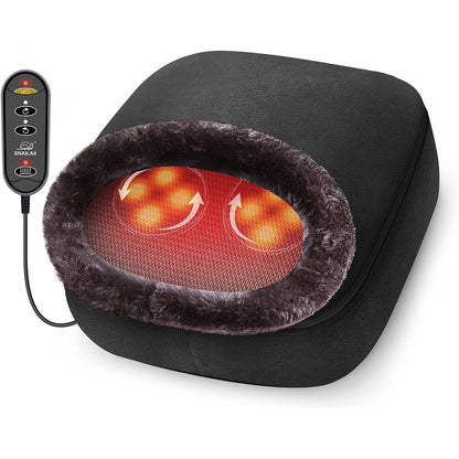 305809 - SNAILAX Masazhues Këmbësh Shiatsu me Funksion Ngrohjeje, 2-në-1, Masazhues Shpine, Elektrik për Relaksim