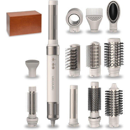 320873 - CECOTEC Furçë ajri Bamba CeramicCare 12-në-1 AirGlisse, 1400W, 12-në-1: Stilizon, kaçurrelon, kreh, than, 3 shpejtësi, 3 cilësime temperature, qeramikë