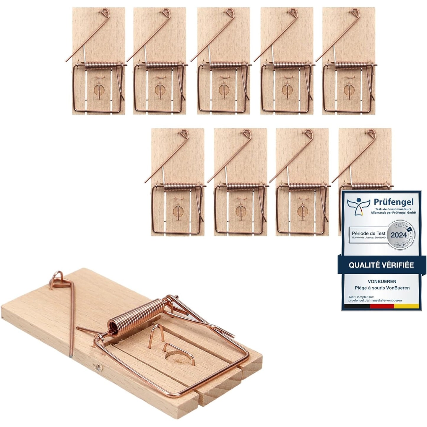 165255 - VONBUEREN Set prej 10 Kurtave për Minj, të Brendshme të Drurit, Prodhuar në Gjermani