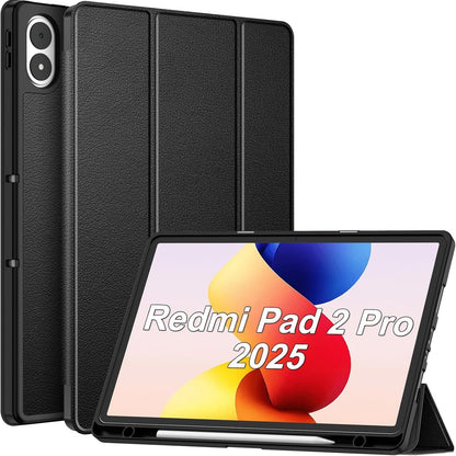 274391 - FINTIE Mbrojtëse për Redmi Pad 2 Pro, 12.1 inç, me Mbajtëse Stilolapsi, TPU i butë, e zezë